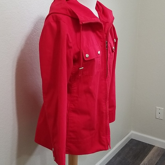 London Fog Red Lightweight Hooded Jacket - Picture 3 of 11